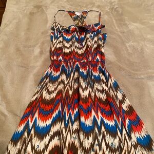 Parker Silk Printed Racerback Dress